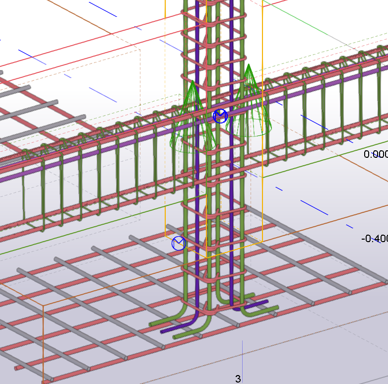 Modelo 3D de una estructura en Tekla Structures